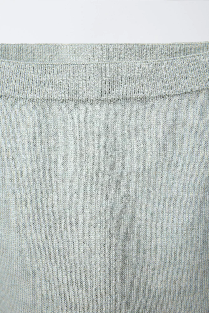 COTTON SILK KNIT HAMMER PANTS