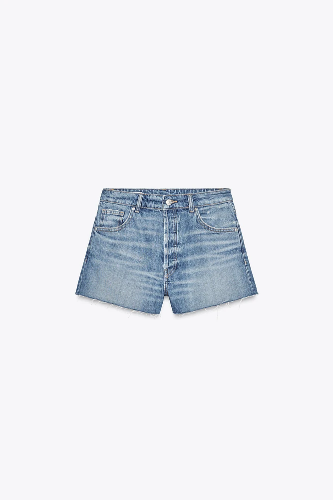 SHORT EN JEAN TRF COURT BAGGY TAILLE BASSE