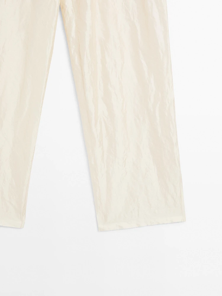 Pantalon satiné texturé - Limited Edition
