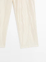 Pantalon satiné texturé - Limited Edition