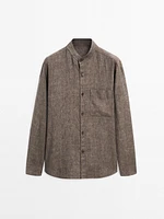 Surchemise relaxed fit col mao