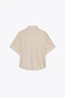 METALLIC THREAD STRIPED SHIRT