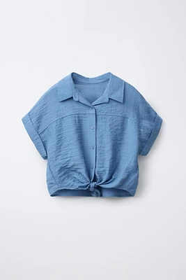 TEXTURED KNOT SHIRT