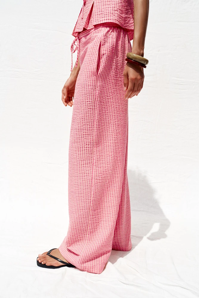 PANTALON LARGE RAYÉ