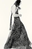 ROBE HALTER À POIS