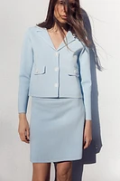 PIPED KNIT MINI SKIRT