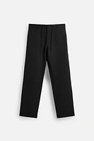 TEXTURED STRAIGHT FIT PANTS