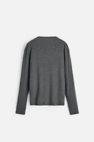 LONG SLEEVE CREPE T-SHIRT