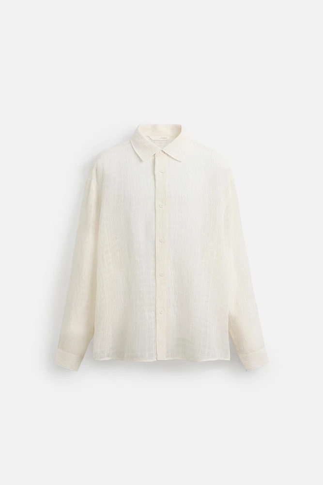 CHEMISE STRUCTURÉE LIN - COTON