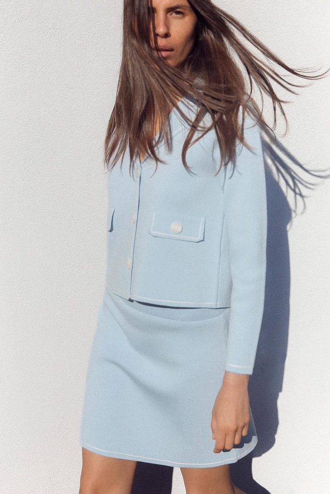 TRIM KNIT JACKET