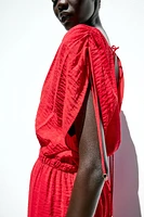 WIDE V-NECK JUMPSUIT