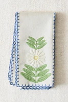 LOT SERVIETTES DE TABLE COTON BRODERIES CONTRASTANTES (LOT DE 2)