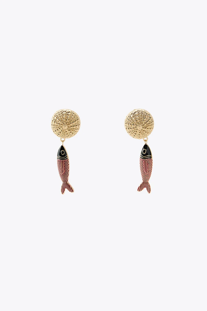 BOUCLES D'OREILLES CIRCULAIRES POISSON
