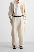 PLEATED SUIT PANTS