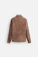 CHEMISE À RAYURES EFFET DÉLAVÉ