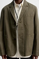 WASHED COTTON BLAZER