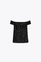 TOP GILET SEQUINS