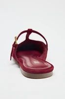 CHAUSSURES À BRIDES ARRIÈRE EN CROÛTE DE CUIR