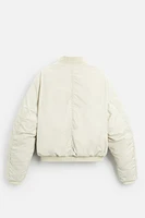 WATER REPELLENT PUFFER BOMBER JACKET