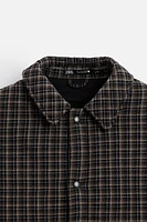 QUILTED PLAID OVERSHIRT