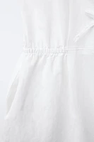 BOW DETAIL LINEN SHORT JUMPSUIT