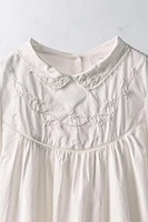 ANS/ ROBE EN POPELINE FLEURS BRODÉES LIMITED EDITION