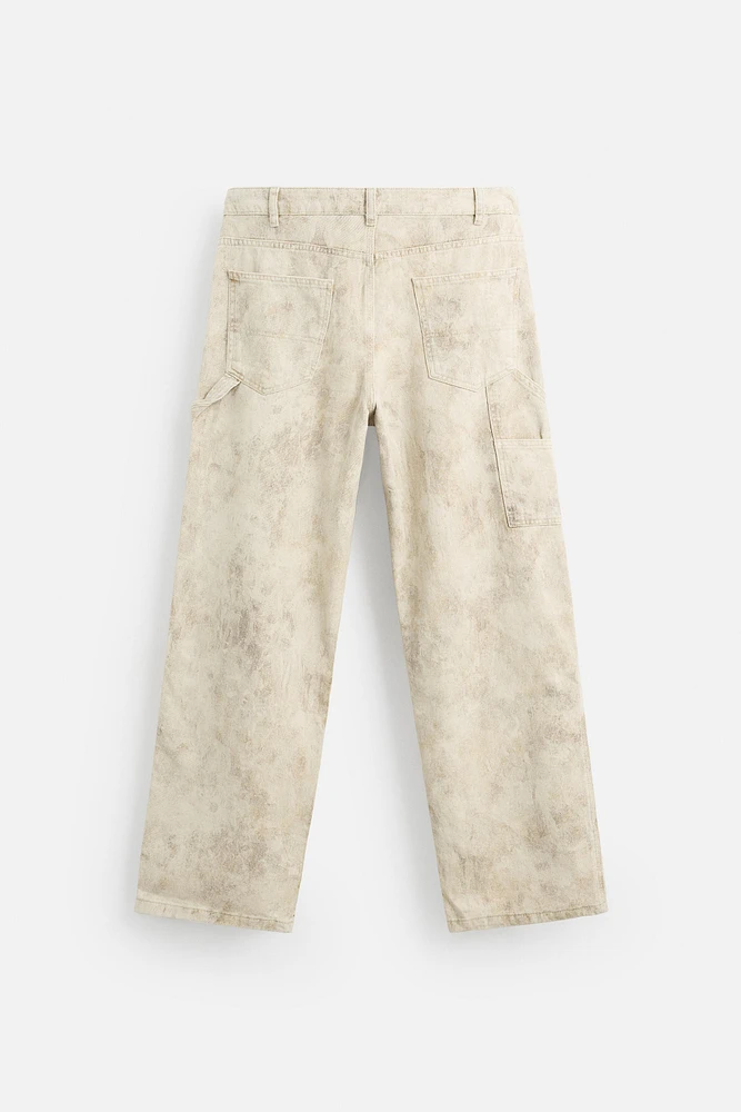 PANTALON DE CHARPENTIER À IMPRIMÉ ABSTRAIT