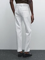 Slim fit denim trousers