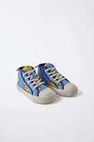 PRINTED HIGH-TOP SNEAKERS