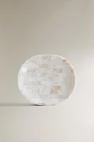 MOTHER-OF-PEARL-EFFECT BATHROOM SOAP DISH