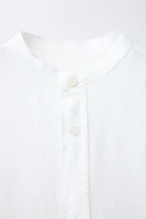 CHEMISE EN COTON ET LIN COL MAO