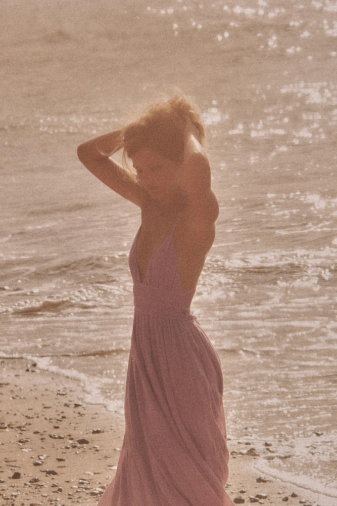 GAUZE MIDI DRESS