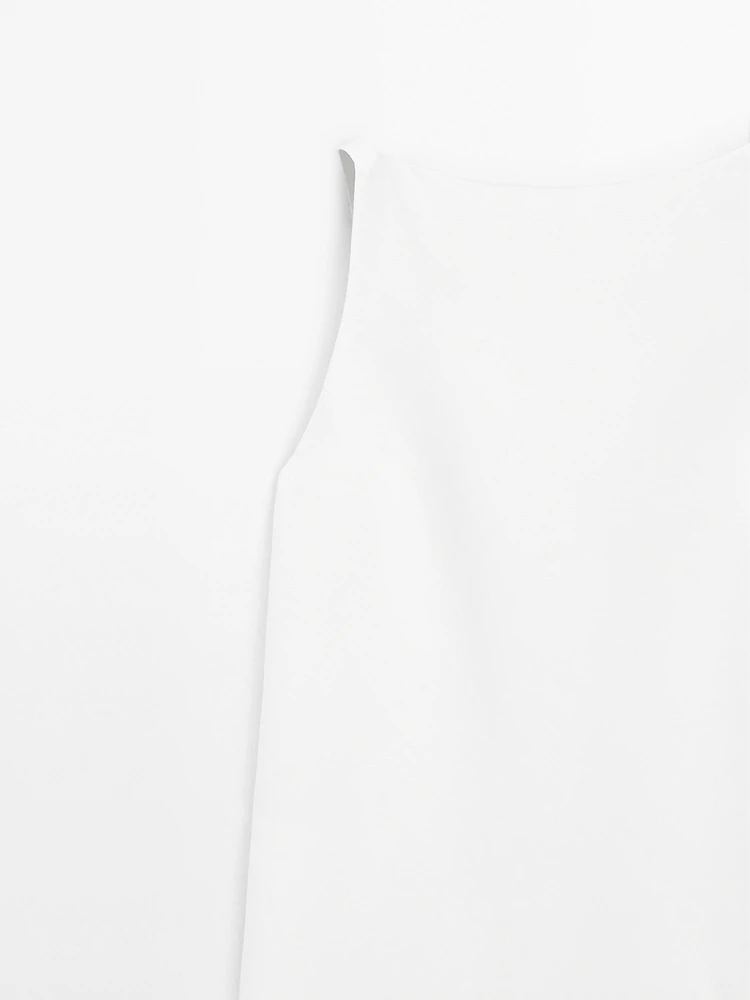 Flowing linen blend mini dress
