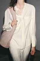 ZW COLLECTION FLOWY POCKET SHIRT