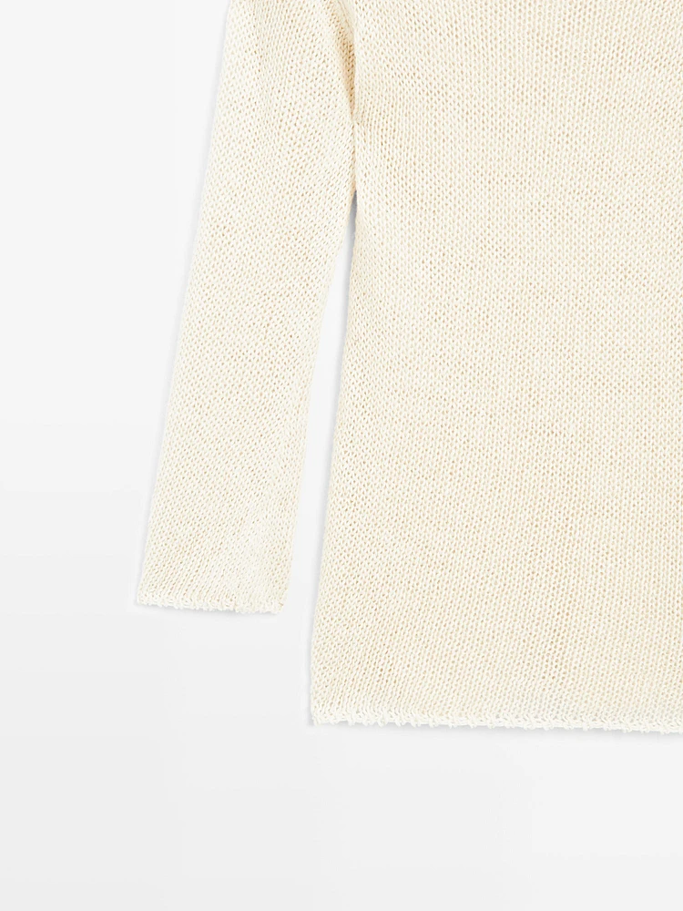 Pull long en maille ajourée - Limited Edition