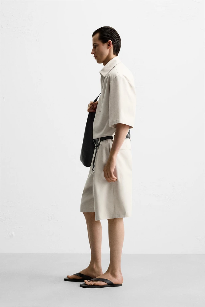 BERMUDA COTON - LIN PLIS