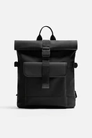 RUBBERIZED FLAP BACKPACK