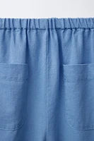 LINEN COTTON TIE PANTS