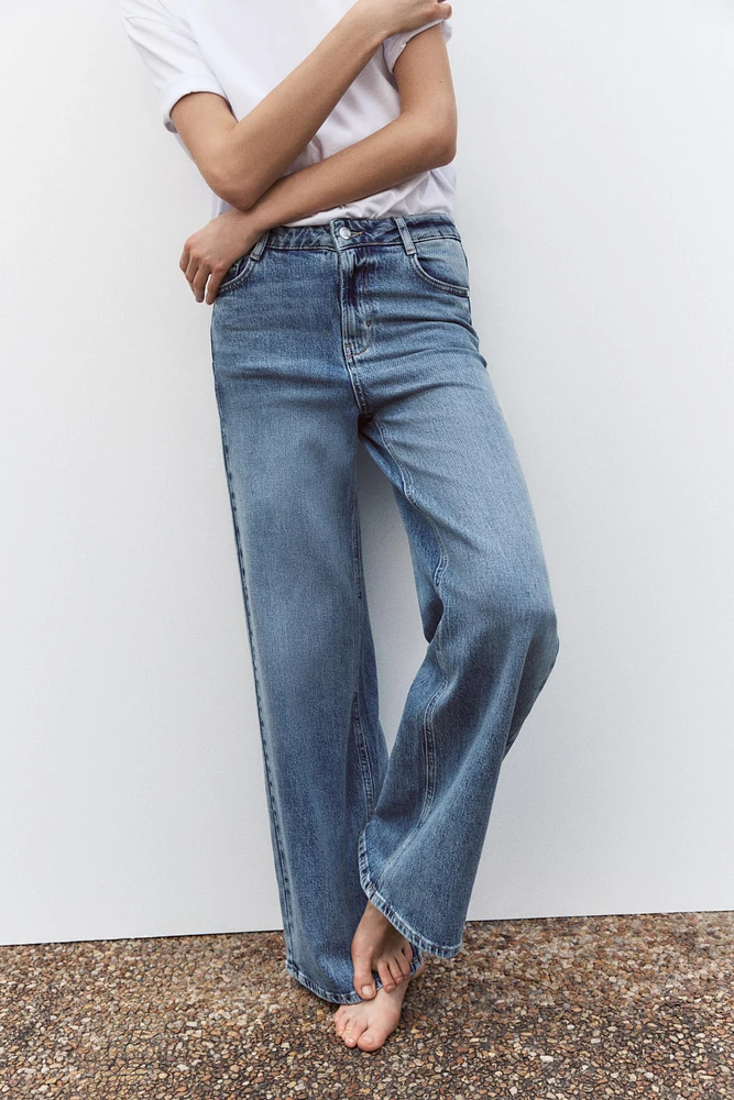 Z1975 HIGH RISE WIDE LEG LONG LENGTH JEANS