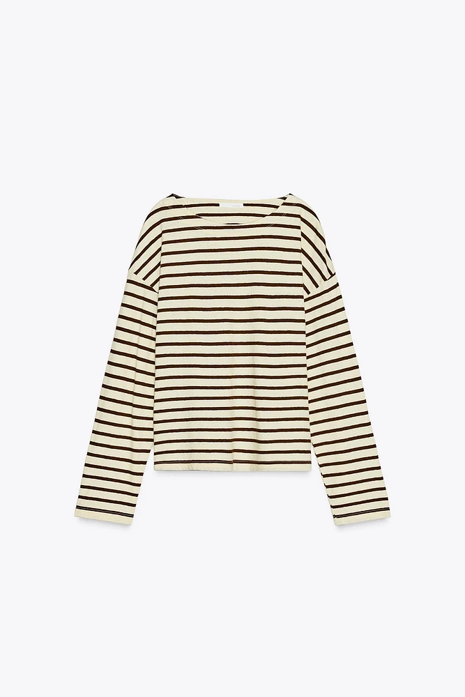 STRIPED LONG SLEEVE T-SHIRT