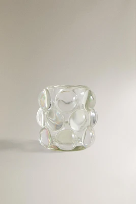 GLASS SPHERE TEALIGHT HOLDER