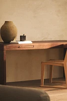 WOOD AND LEATHER DESK