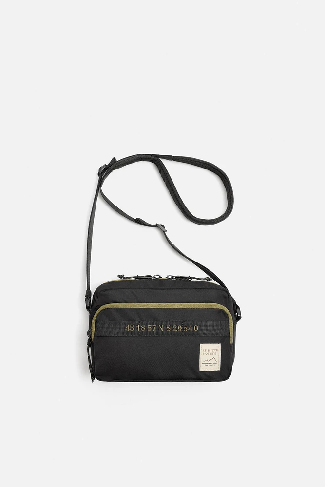 CONTRAST TECHNICAL CROSSBODY BAG