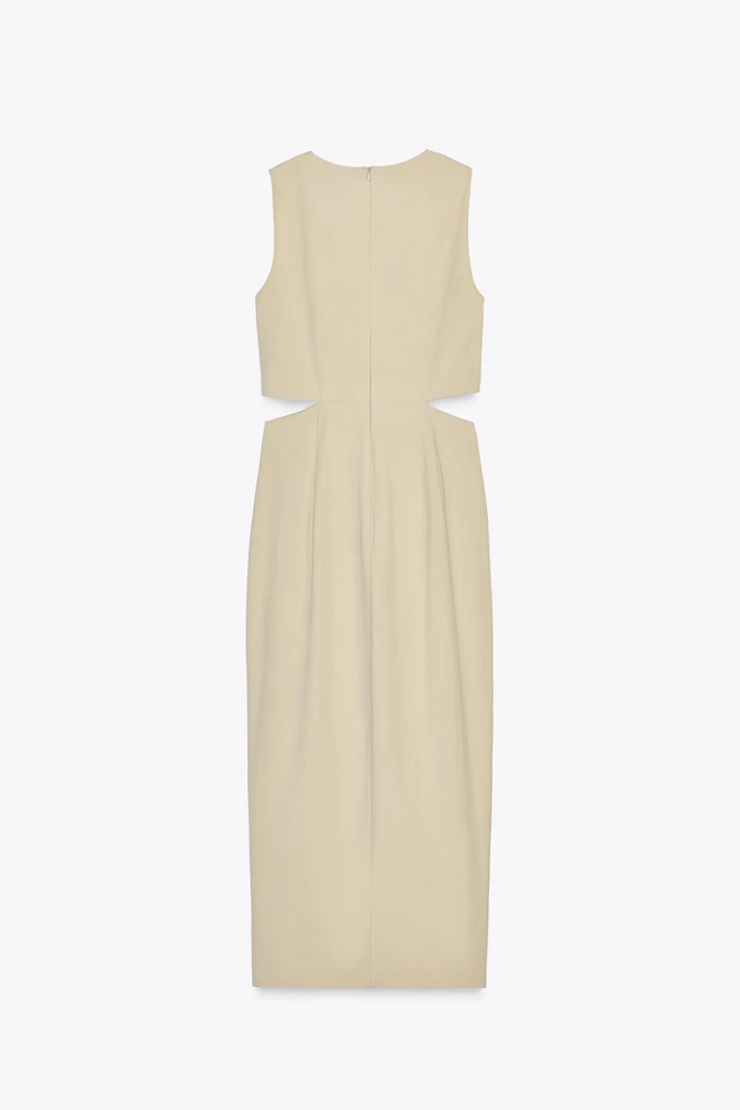 CUT OUT KNOT MIDI DRESS