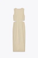CUT OUT KNOT MIDI DRESS