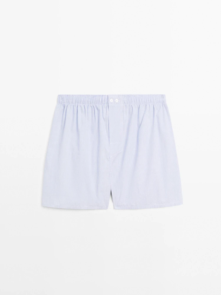 Micro-check print boxers