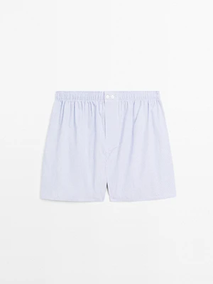 Micro-check print boxers