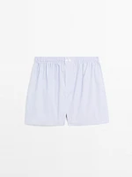 Micro-check print boxers
