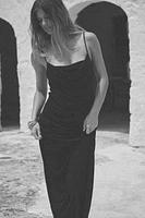 RUCHED MIDI DRESS