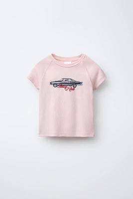 T-SHIRT RIB IMPRIMÉ VOITURE